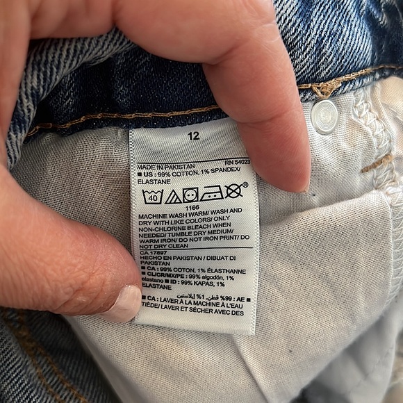 NWOT Old Navy O.G. Straight Button Fly Hight Rise Secret Slim Pockets Jeans - Picture 8 of 10